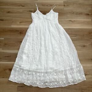 J. Crew Embroidered Midi Dress in Ramie CK823 12